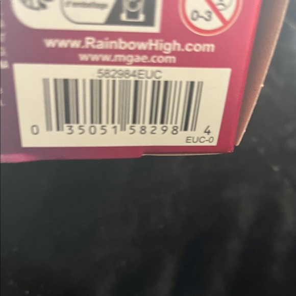 Rainbow Doll with Purple Hair and Denim Outfit - Picture 2 of 3